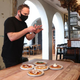 Man snapping photo of food